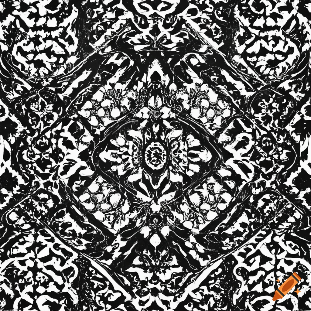 black and white Anatolian pattern