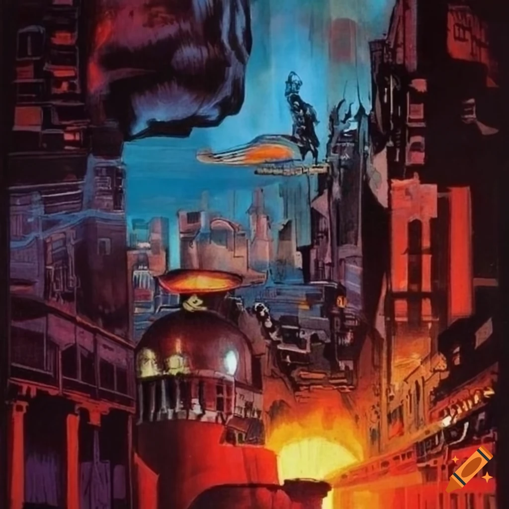 70s sci-fi warpspeed artwork