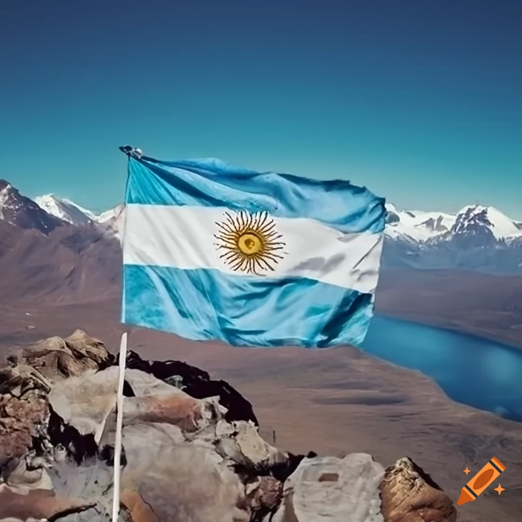 Foto de la bandera argentina en 3000 x 1875 on Craiyon