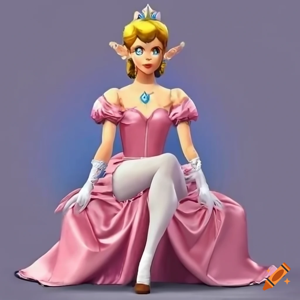 cosplay of Link dressed as Princess Peach