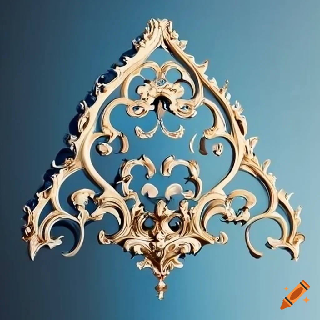 ornamental glass gable facade in rococo style