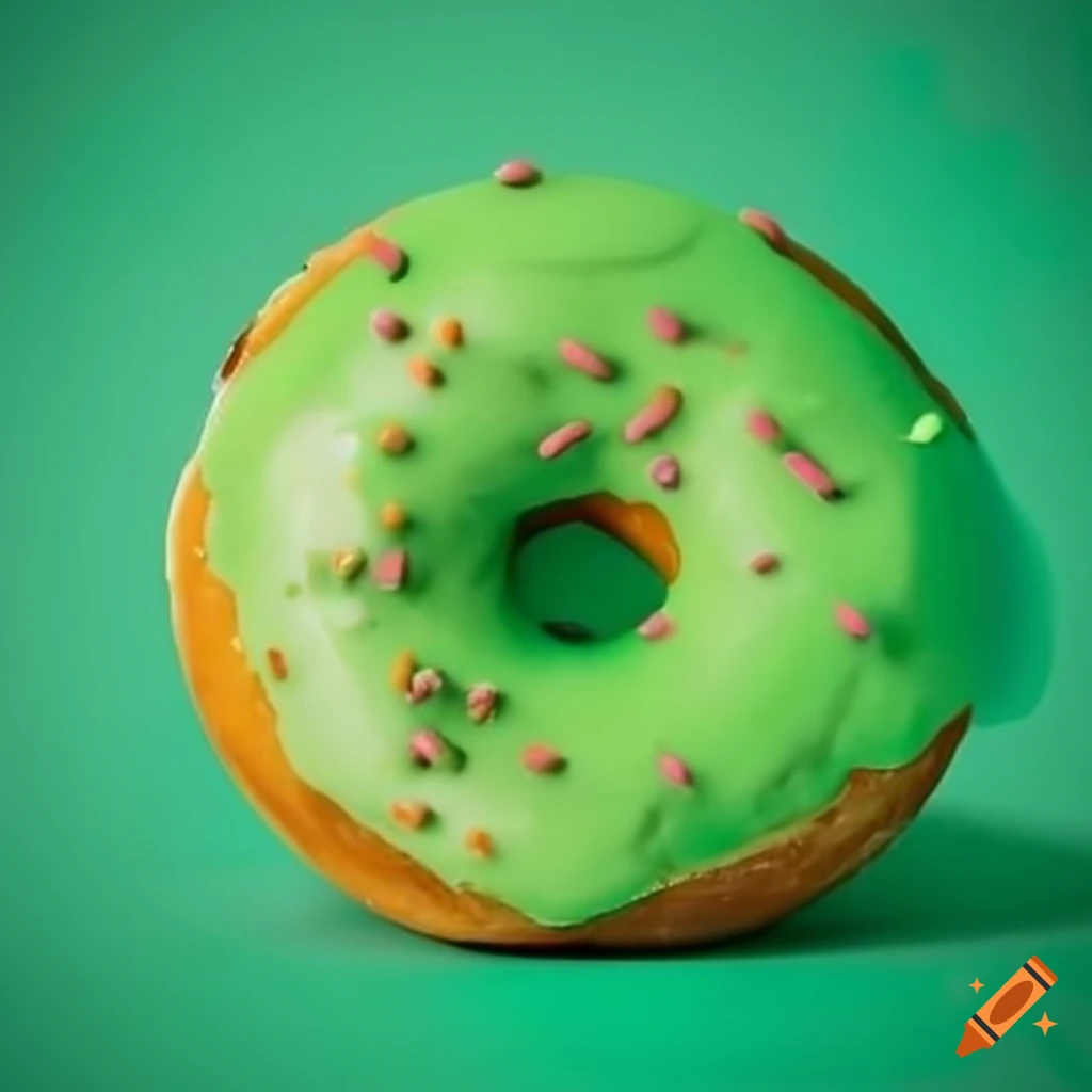 Green Donut On Craiyon 