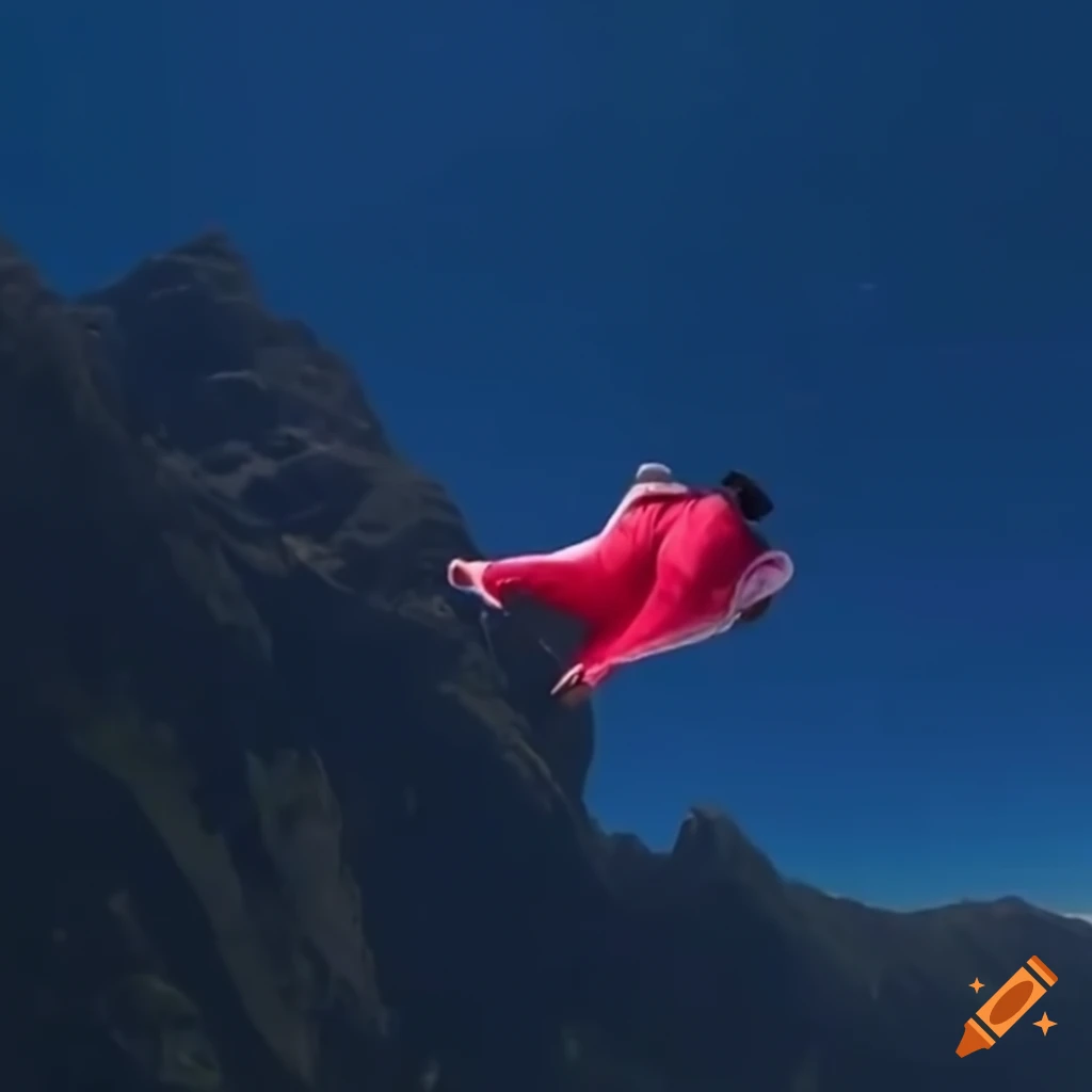 wingsuit flyer soaring through the sky