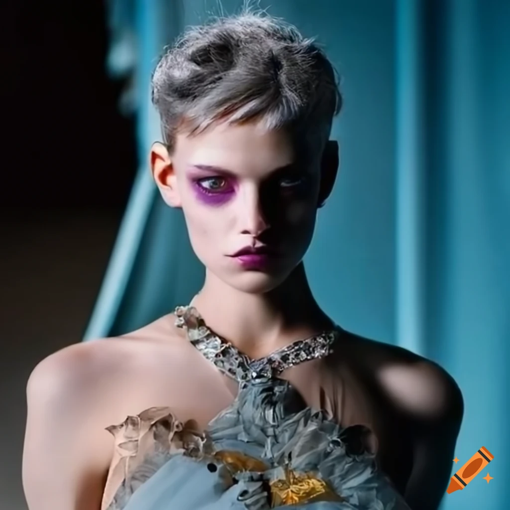 Moebius-inspired extraordinary fullbody dress at Fashion Week
