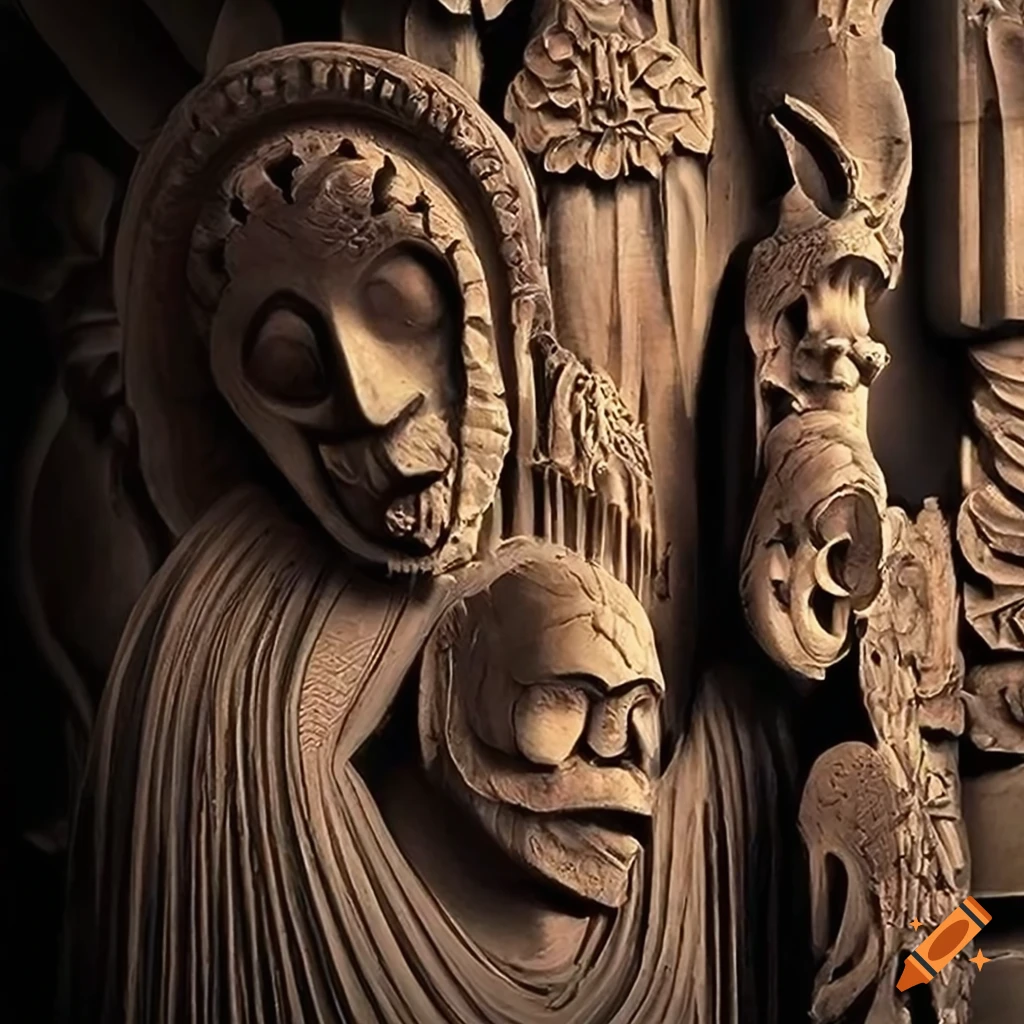 Detailed architectural sculpture in highdefinition