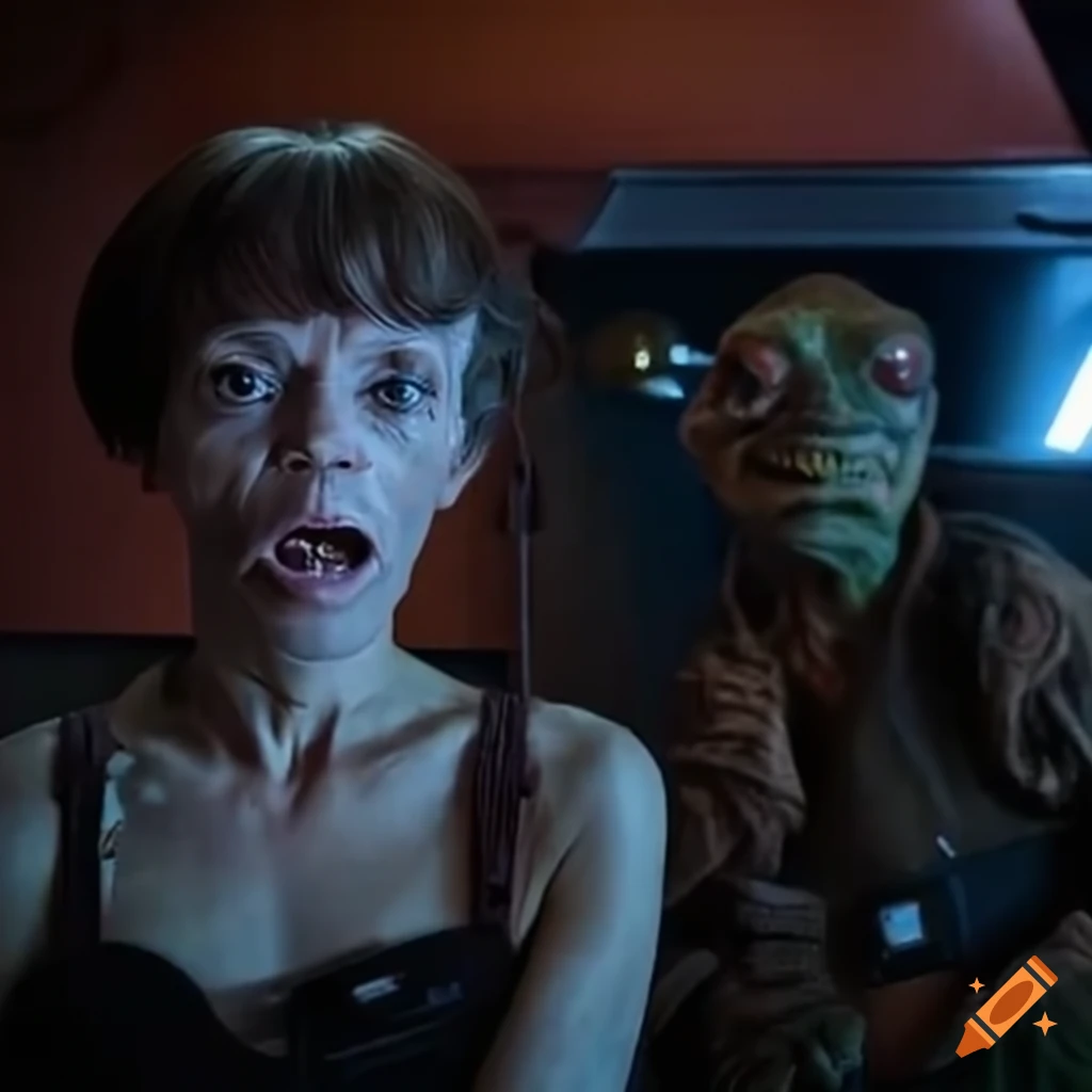 parody image of Watto from Star Wars in They Live scene