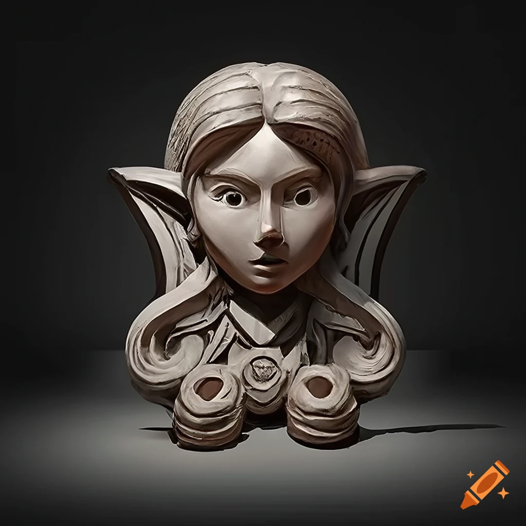 Detailed sculpture inspired by zelda game on Craiyon