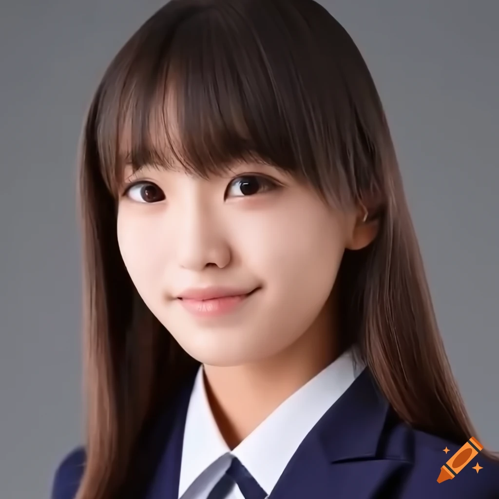 Japanese Actress In School Uniform Portrait On Craiyon