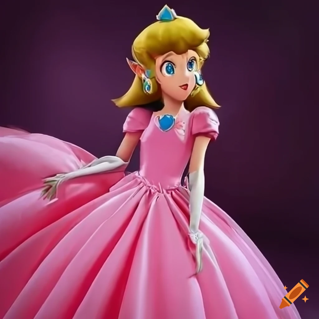 cosplay of Link in princess Peach's ballgown