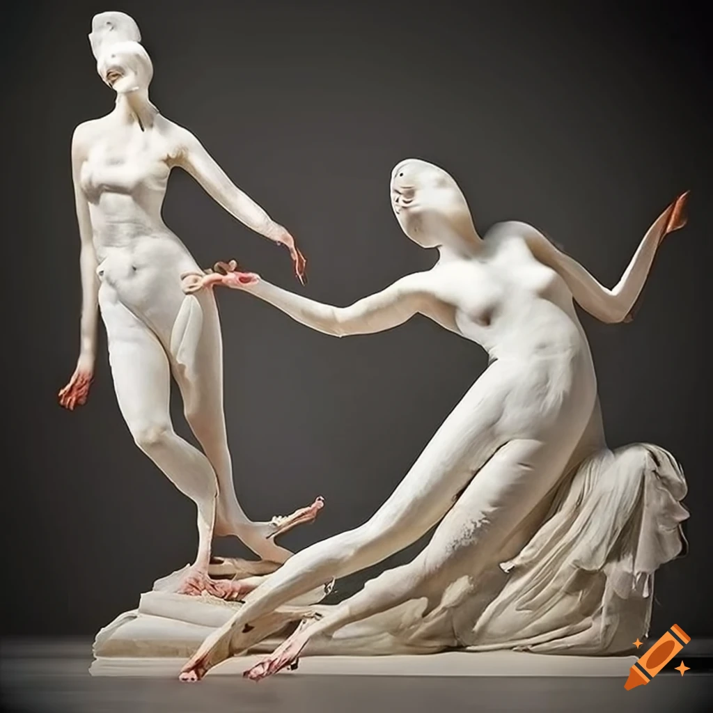 sculpture of white doves by Antonio Canova
