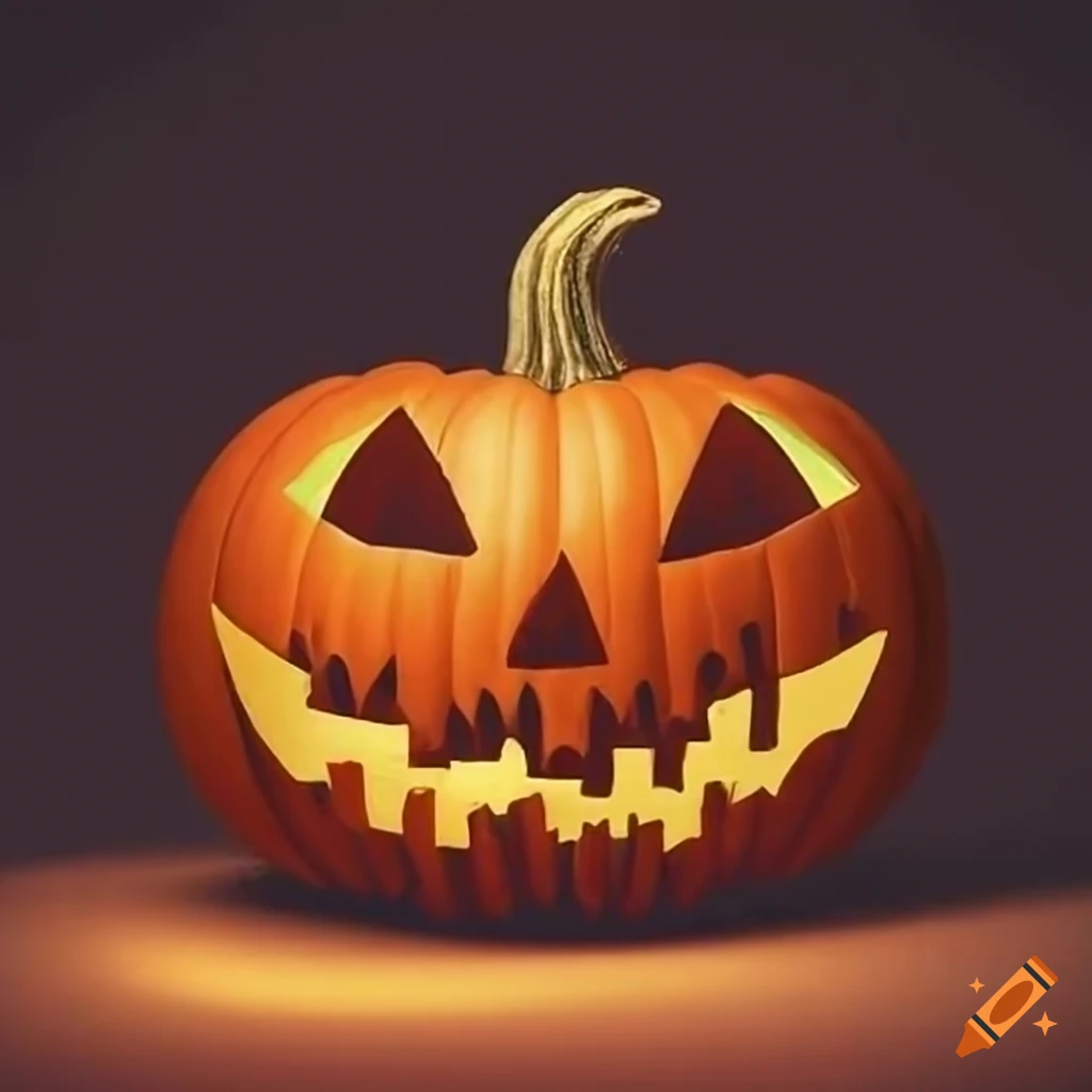 Jack-o'-lantern pumpkin for halloween on Craiyon