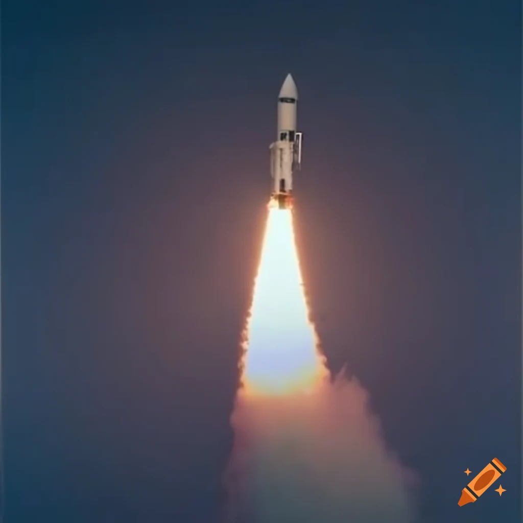 rocket soaring through space with Earth in the background