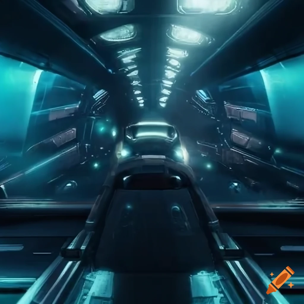 Futuristic vehicle flying in a futuristic urban setting on Craiyon