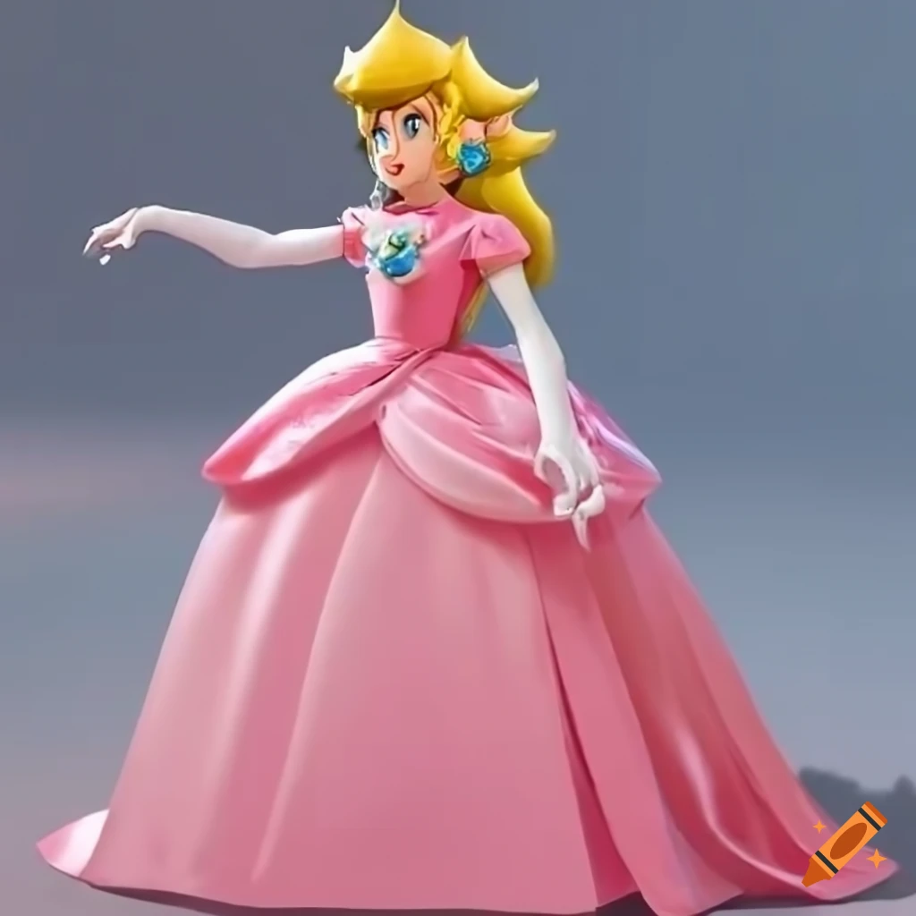 Cosplay of link in a pink silk ballgown on Craiyon