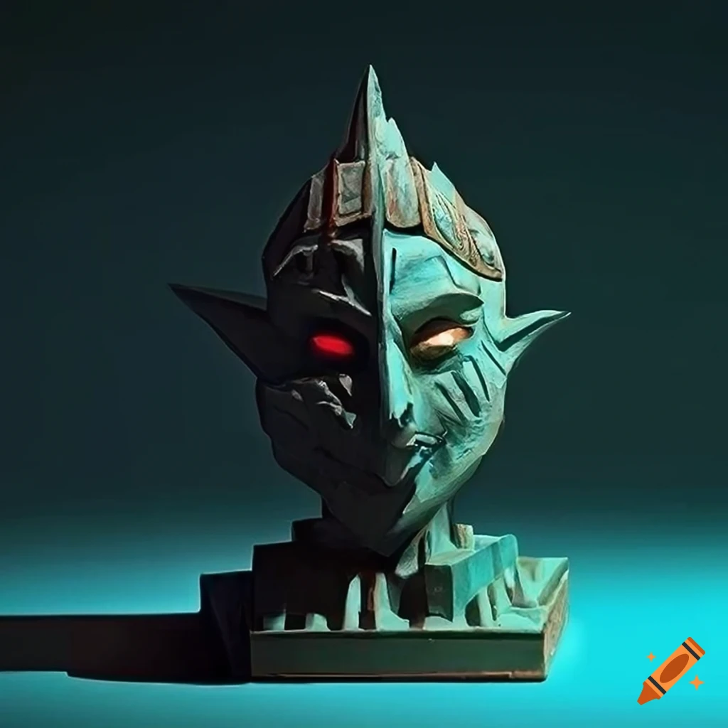Zelda game sculpture with intricate details on Craiyon