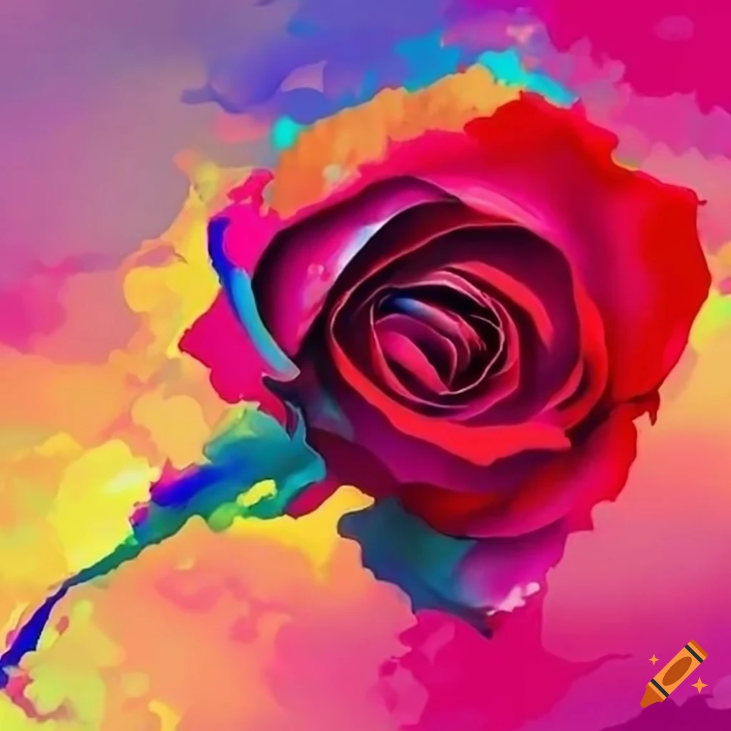 watercolor painting of a rose