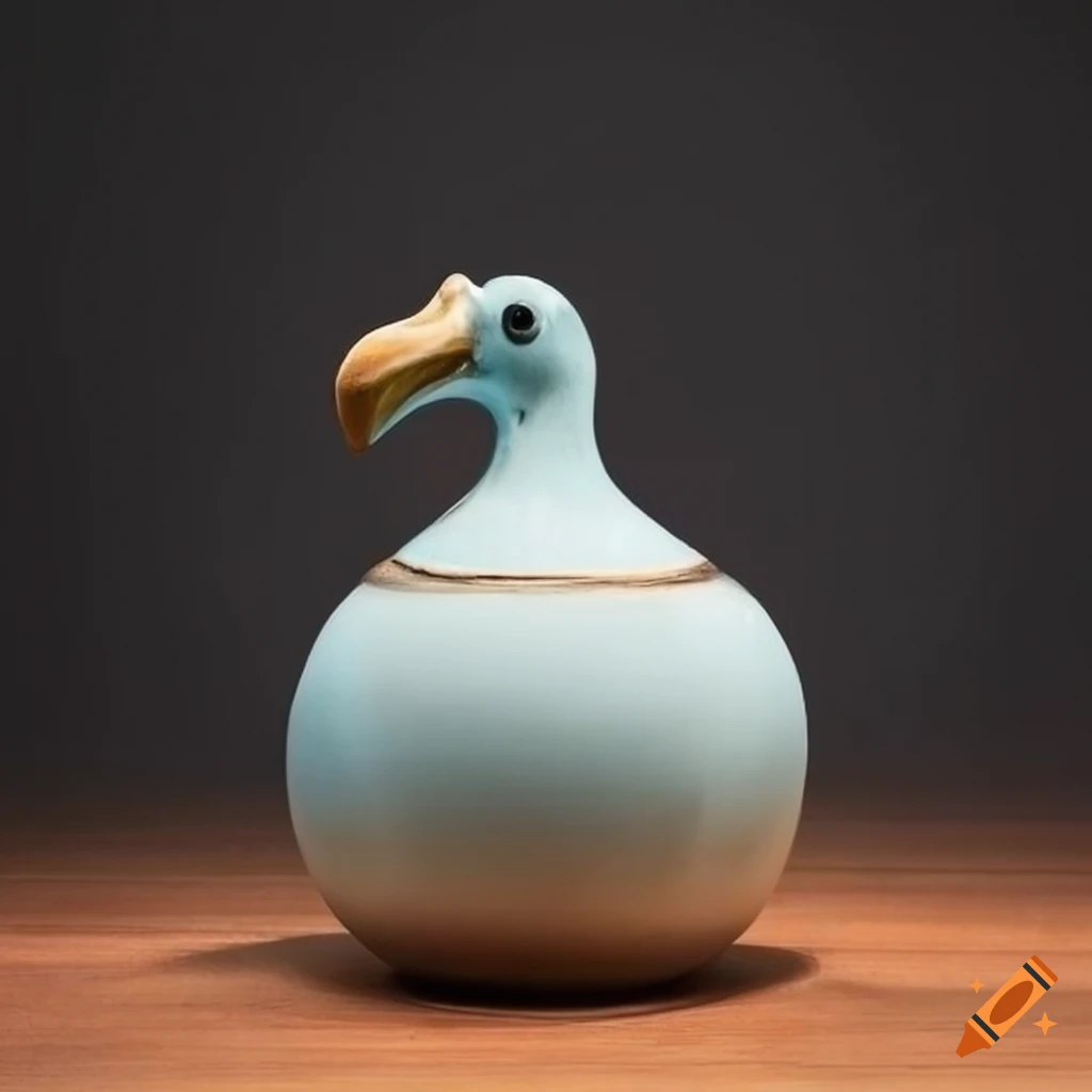 ceramic dodo bird vase with removable lid