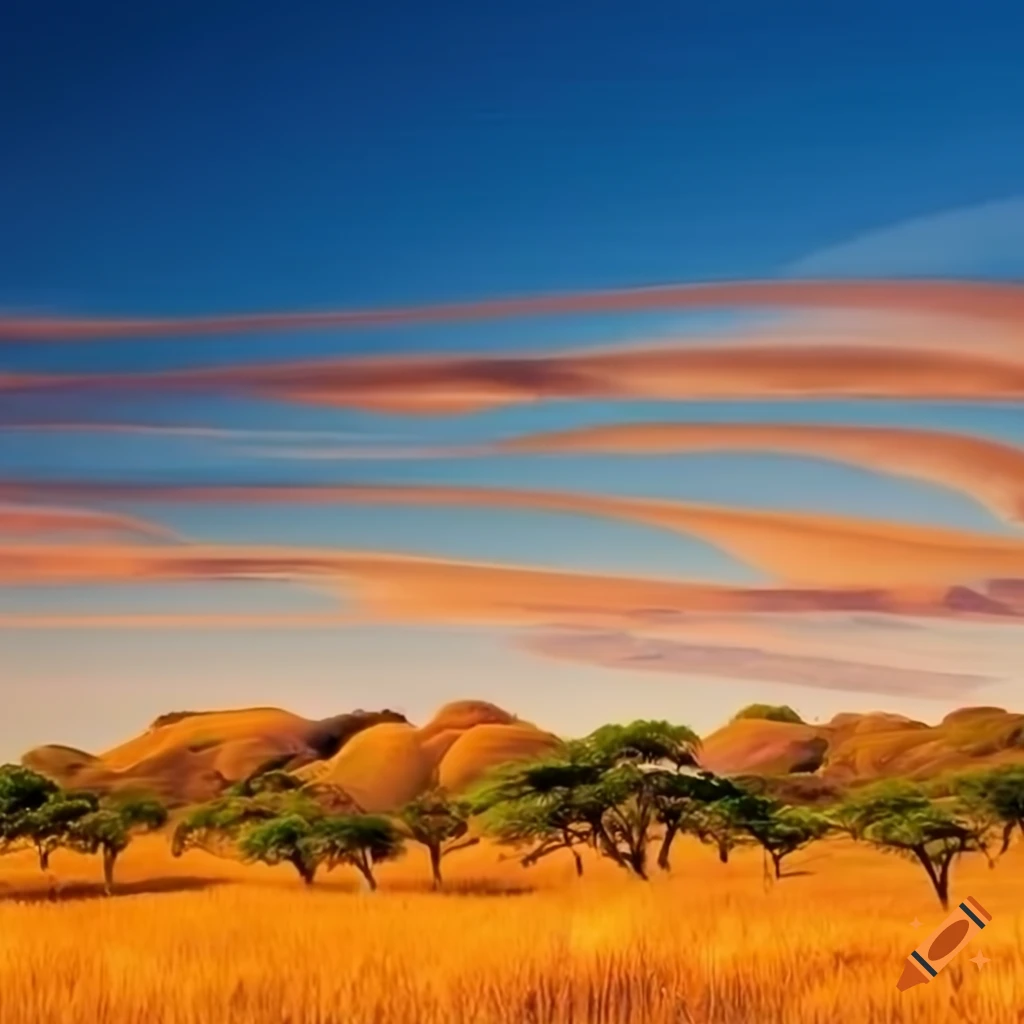 rolling brown hills in a savannah biome