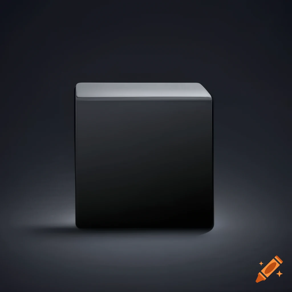 closed black rectangular box with smartphone app icon