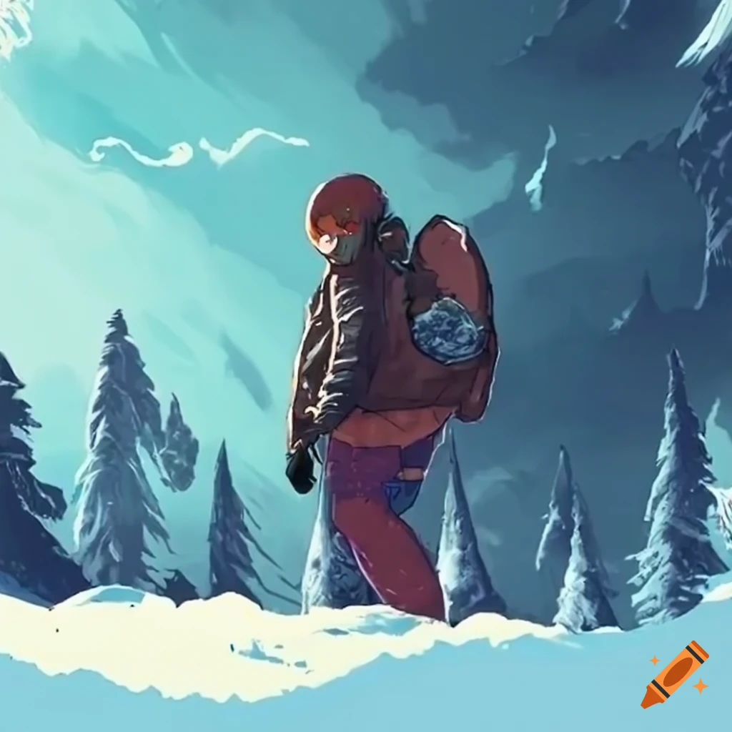 illusory graphic novel of a snowboarding adventure