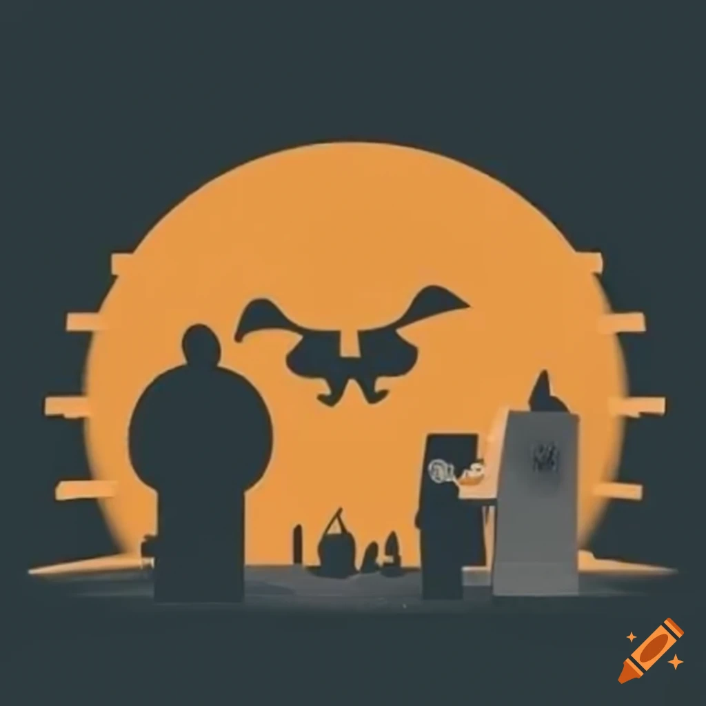 spooky Halloween voting poster