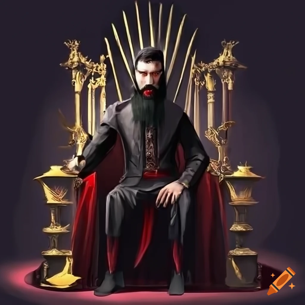 image of a mysterious magician on a throne