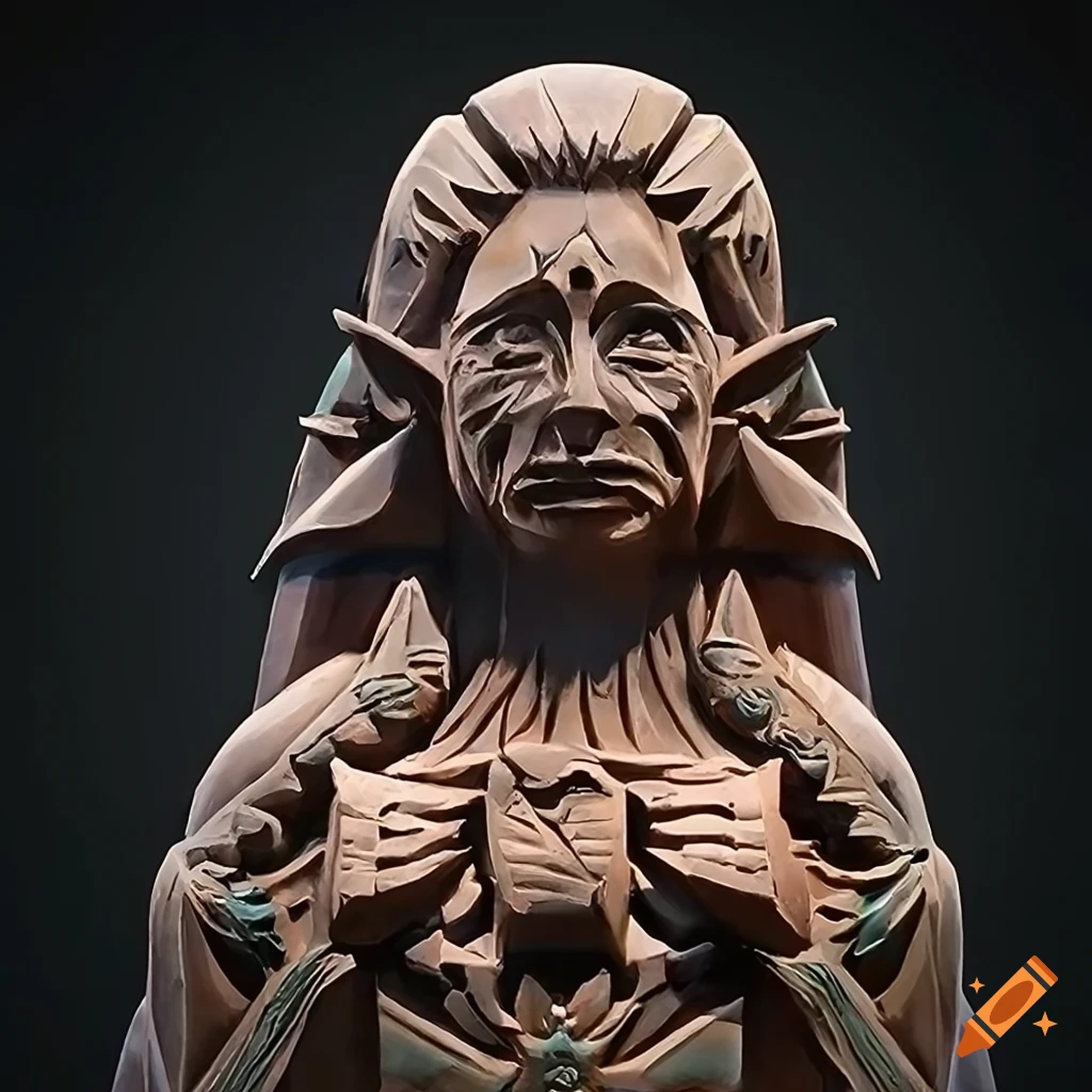 Detailed sculpture inspired by zelda game on Craiyon