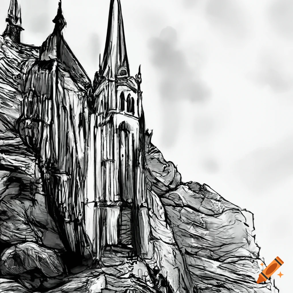 image of a cliffside cathedral