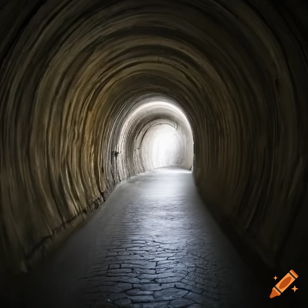 a dark and mysterious tunnel