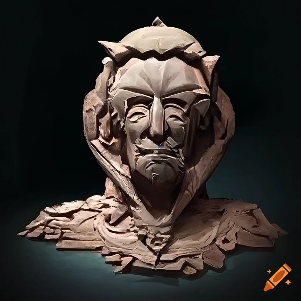 Sculpture inspired by zelda game in museum display quality on Craiyon