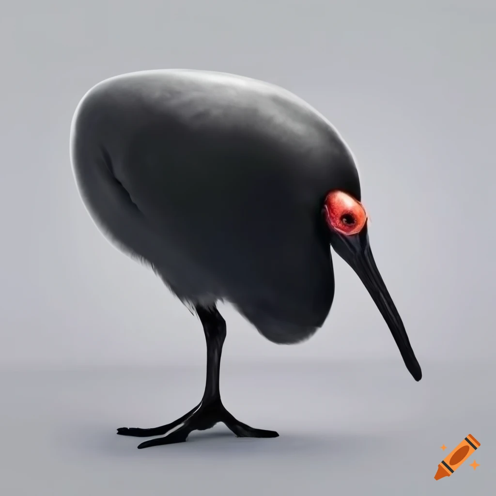 black glossy sofa resembling a spoonbill