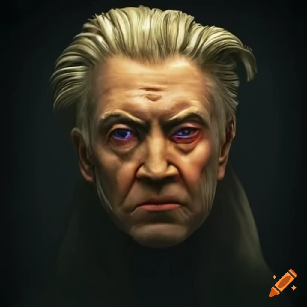 David lynch depicted as a dune character on Craiyon