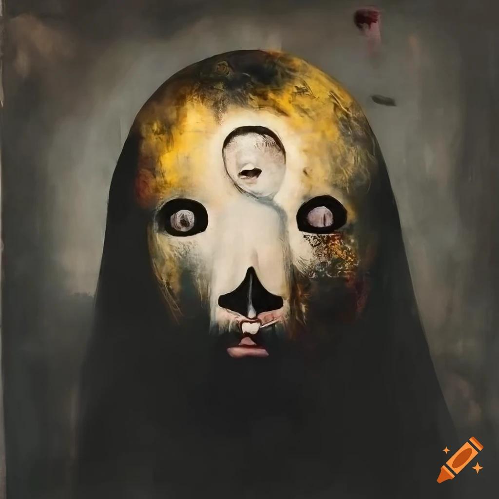 esoteric artwork inspired by Yama Enso and Hieronymous Bosch