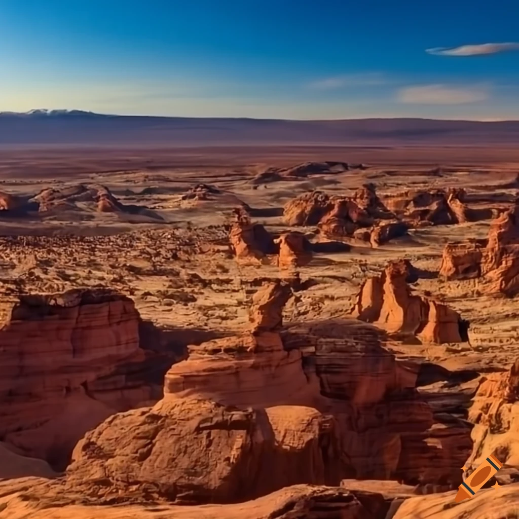 mesa landscape in an arid desert