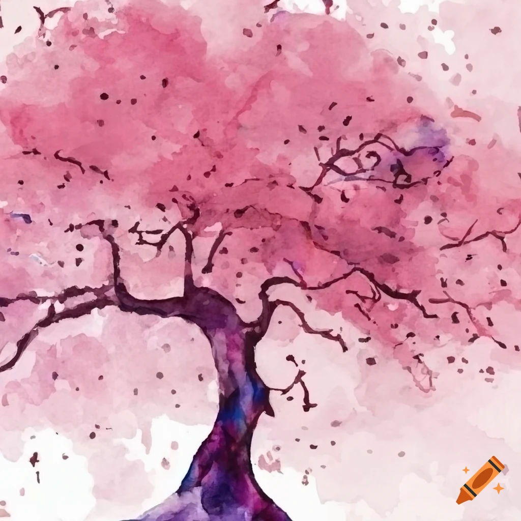 sakura-tree-in-watercolor-on-white-background