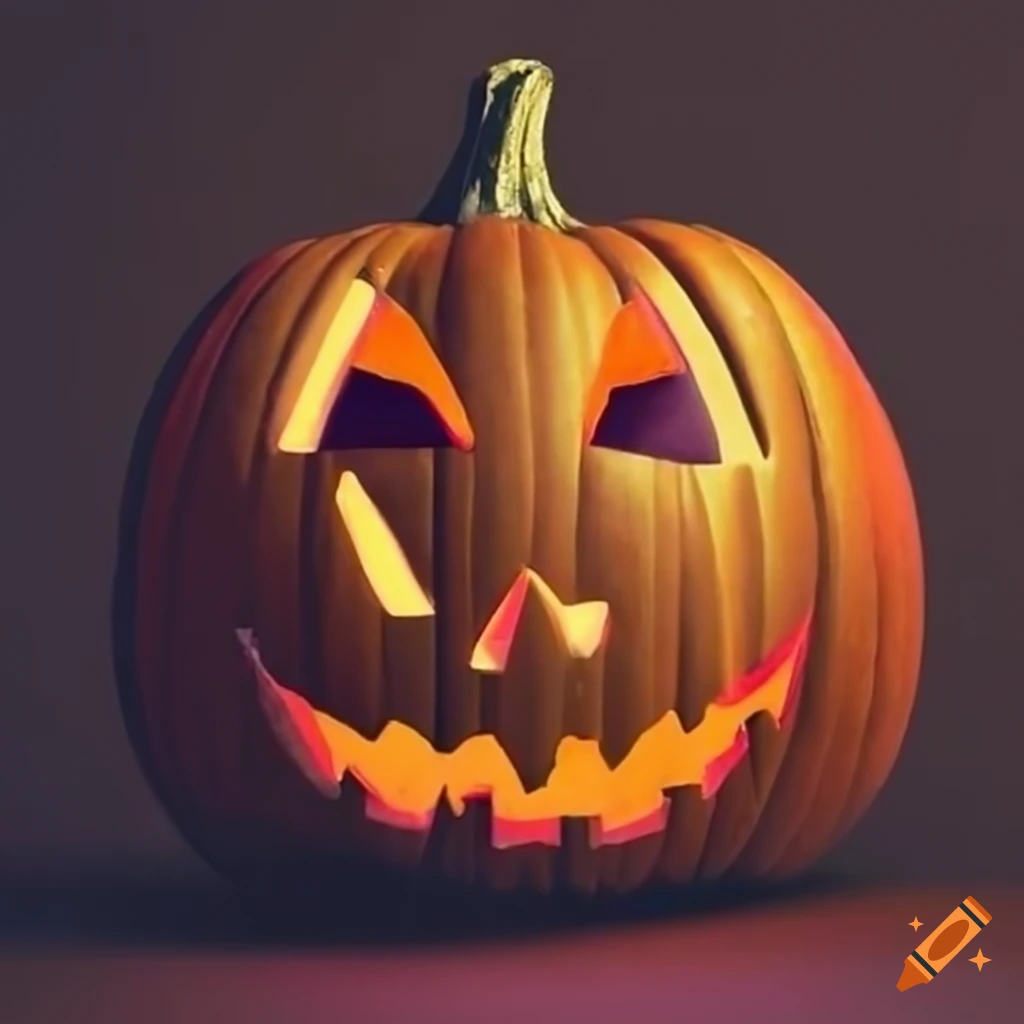 Spooky halloween pumpkin on Craiyon