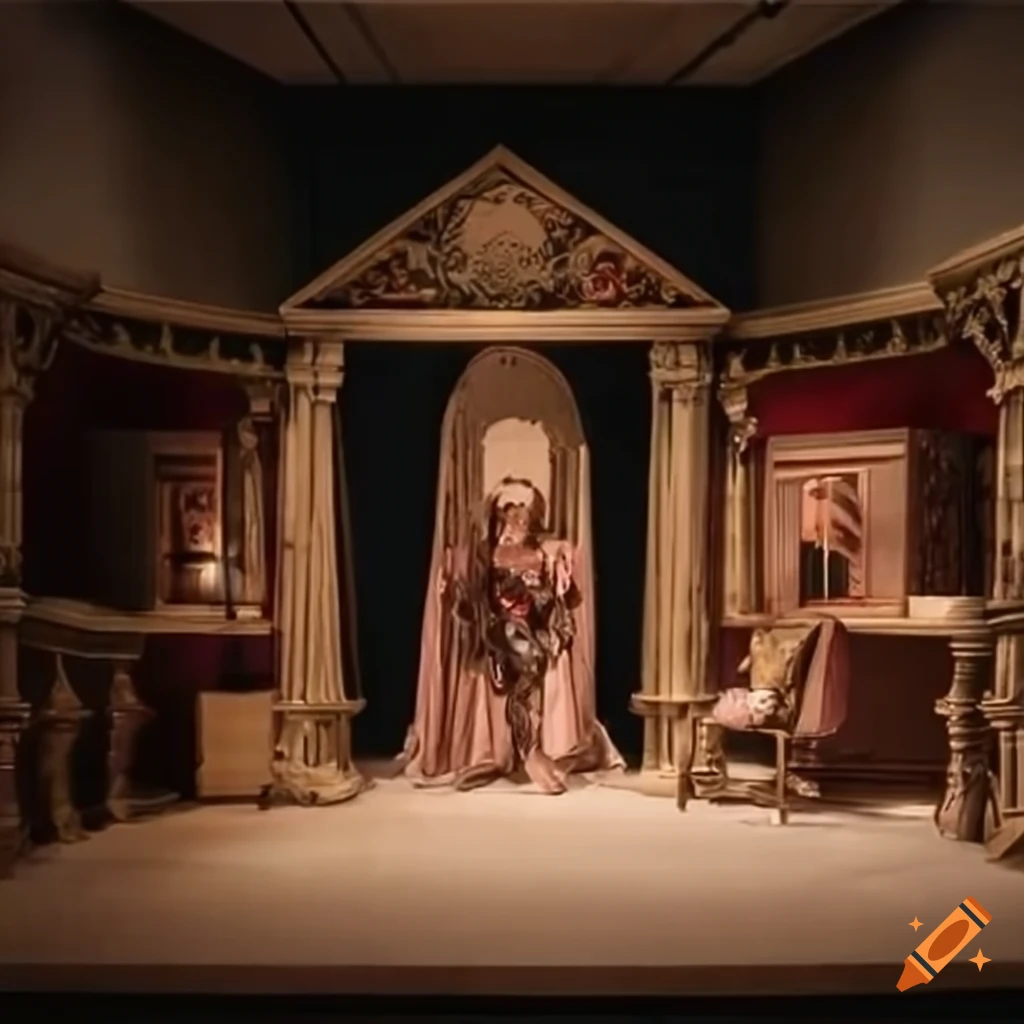 Stage of a doll's house on Craiyon