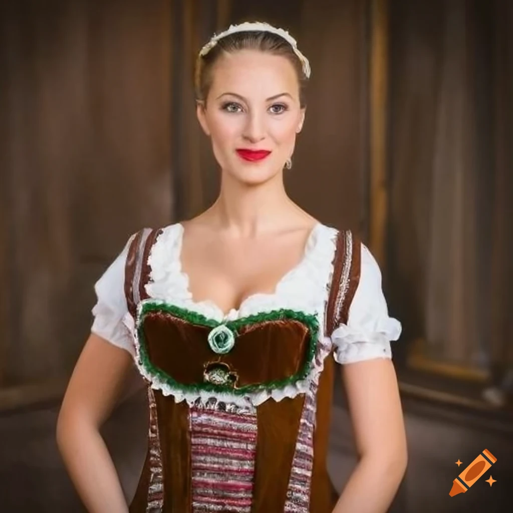 portrait of Nerine Storm Thompson in Bavarian costume