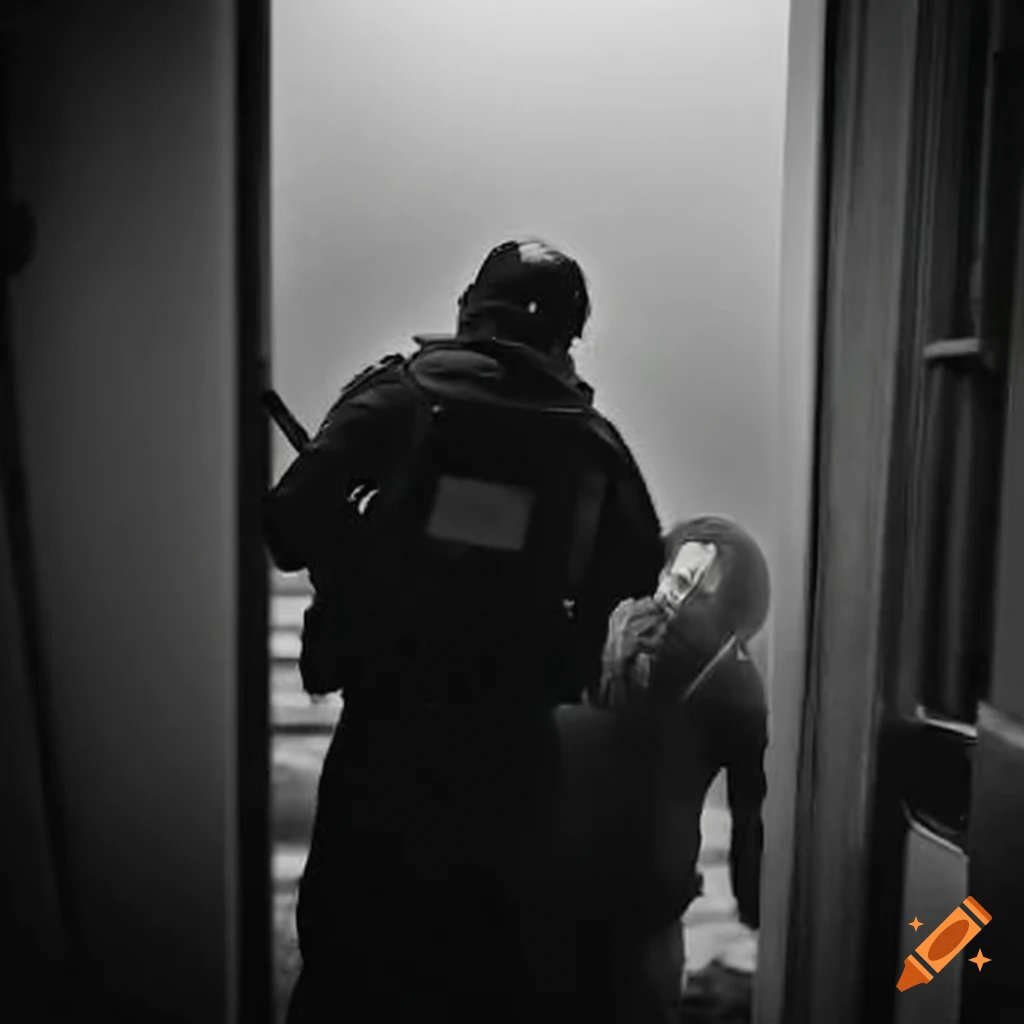 scene of police questioning a suspect
