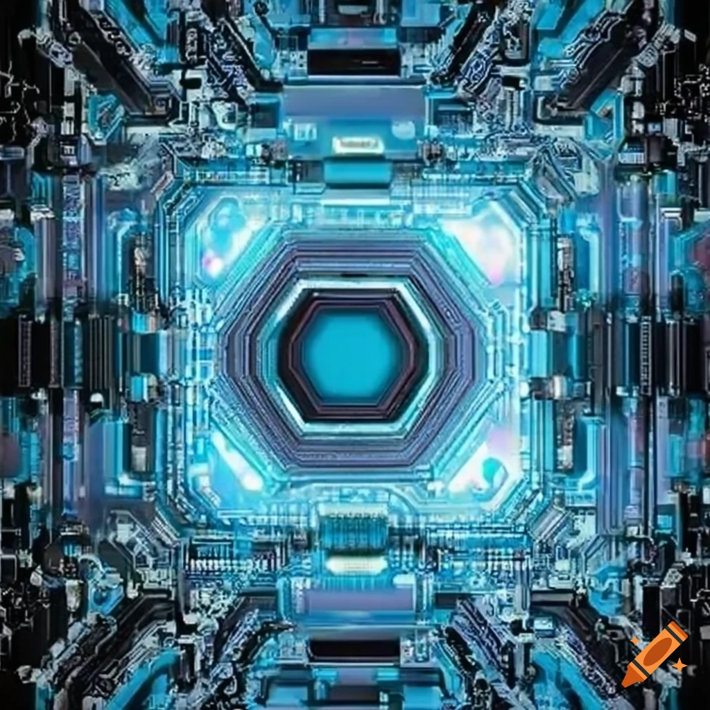 Close up View Of Futuristic Microchip Technology close-up-view-of-futuristic-microchip-technology