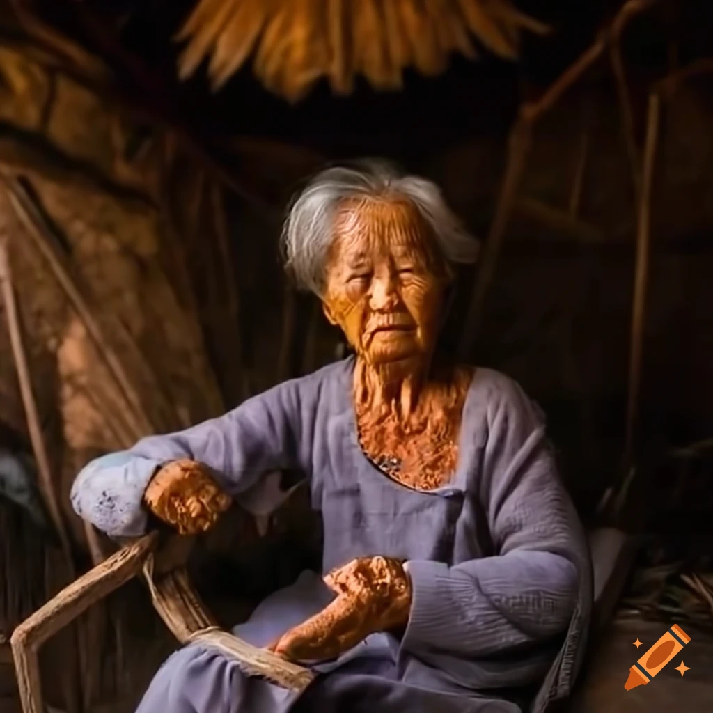elderly-woman-in-a-humble-hut-in-a-vietnamese-village-on-craiyon