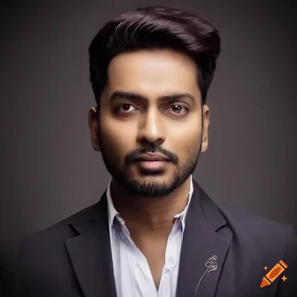 Portrait Of A Clean Shaven 40 Year Old Indian Man In Professional 