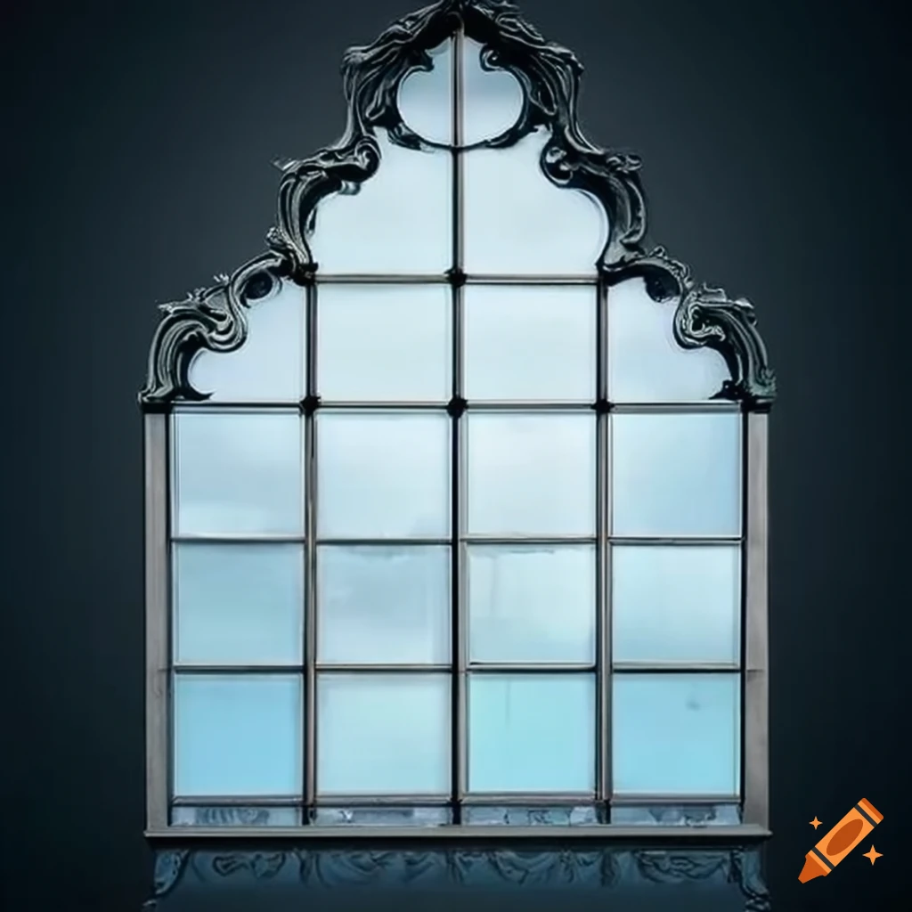 rococo glass facade detail