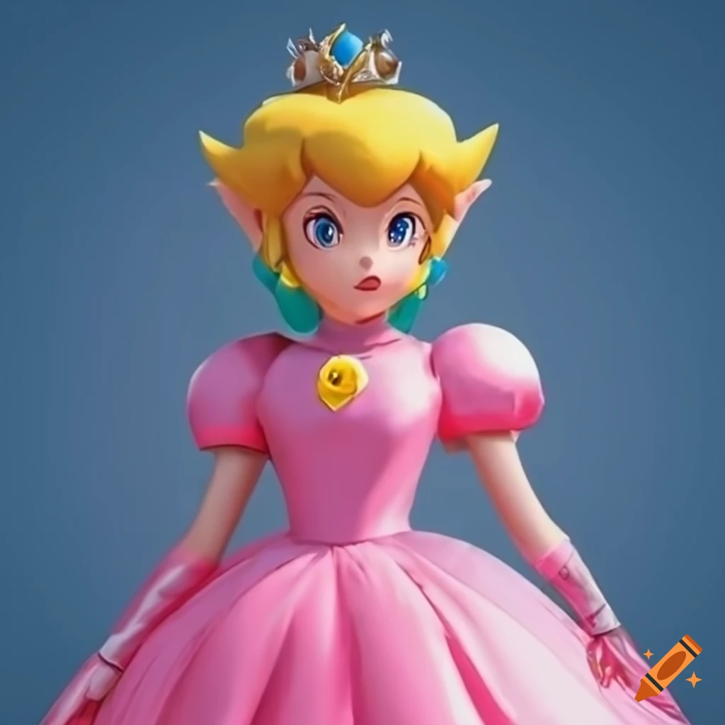 cosplay of Link in Princess Peach's gown