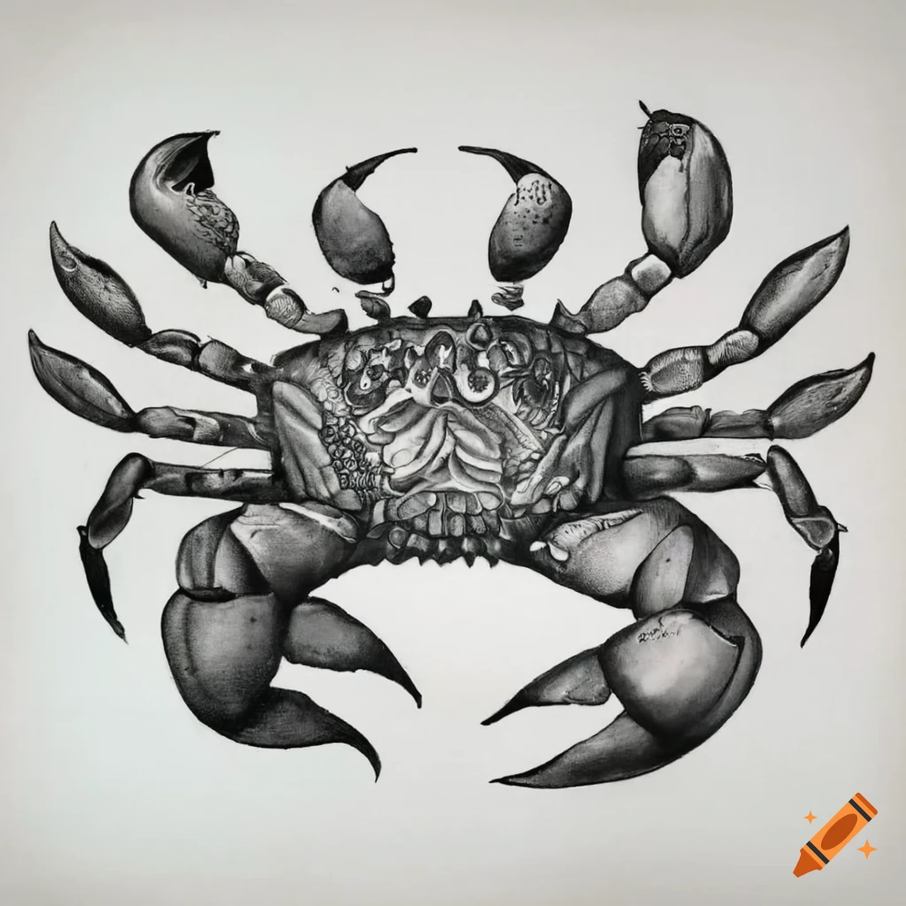 Custom Crab Tattoo Design - Black Poison Tattoos
