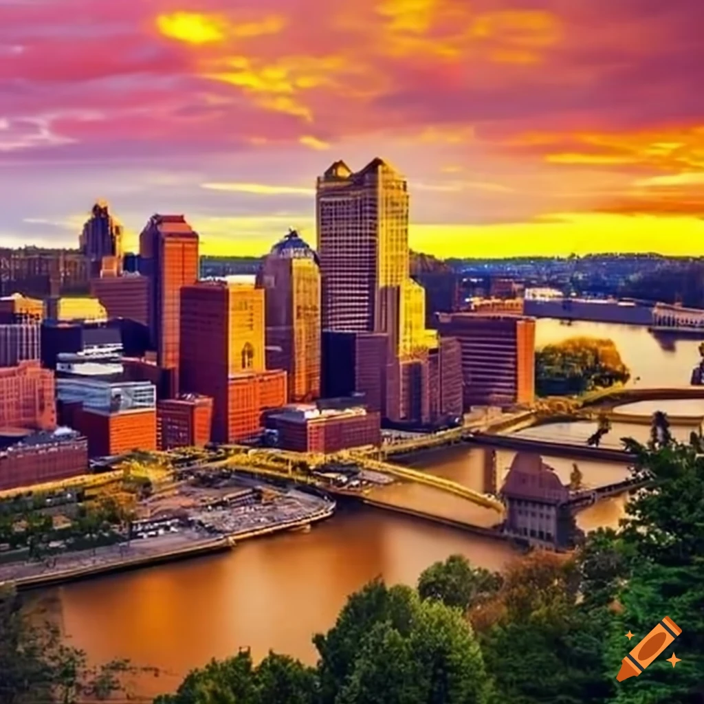 golden-cityscape-of-pittsburgh-on-craiyon
