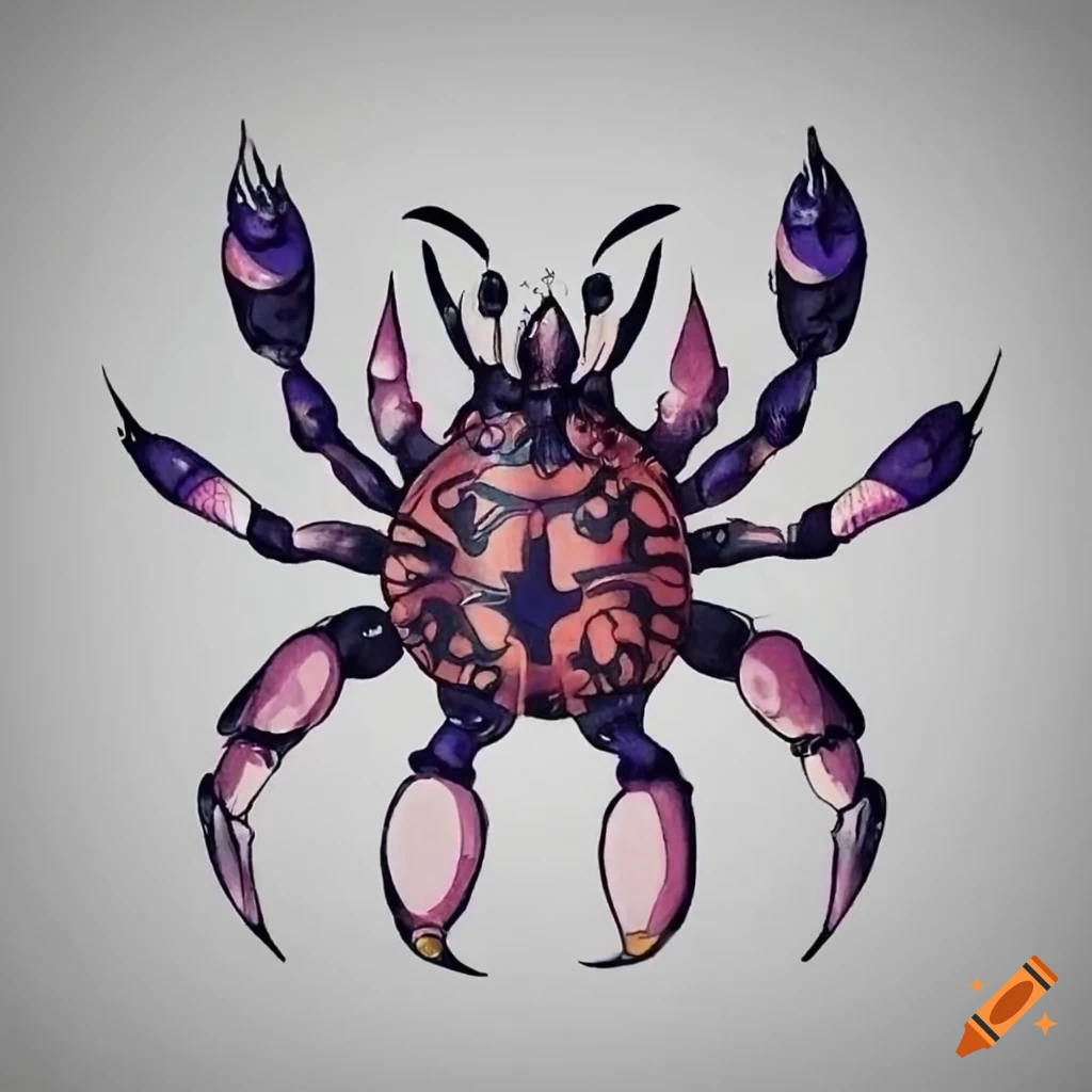 Crab | shrimp | Horoscope | Tribal Animal Tattoo