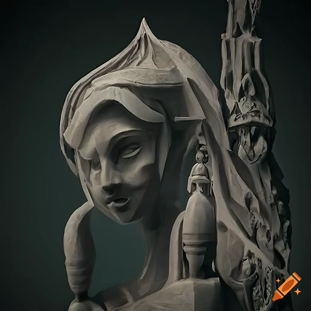 Detailed sculpture inspired by zelda game on Craiyon