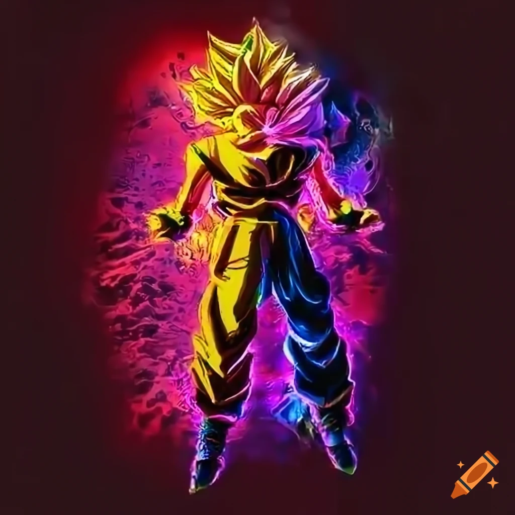 Super Saiyan Goku Wallpaper 4K, Dragon Ball Z, AI art, dragon ball