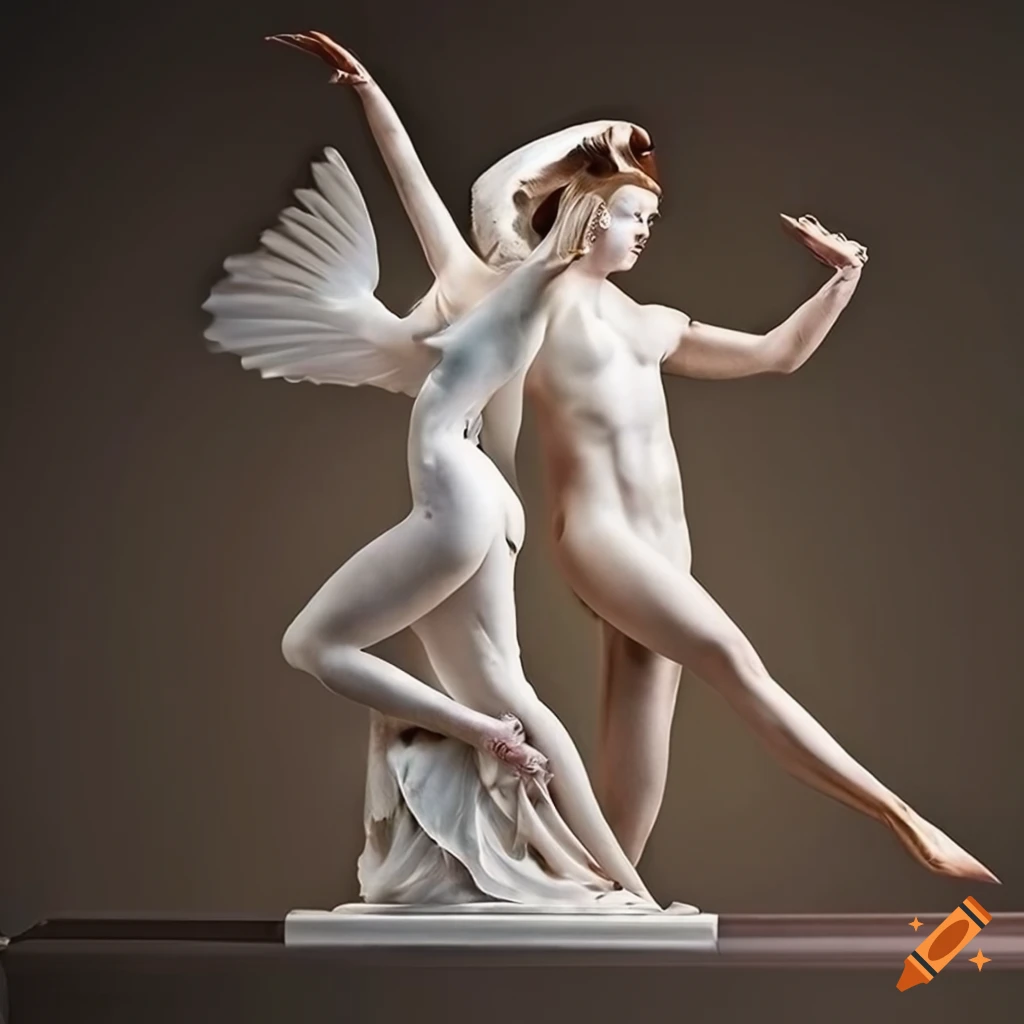 Antonio Canova white doves pair in high resolution